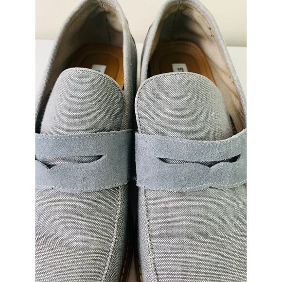 Steve Madden Normin Canvas Penny Loafer In Gray Fabric Leather Men\'s Size 12 main image 4